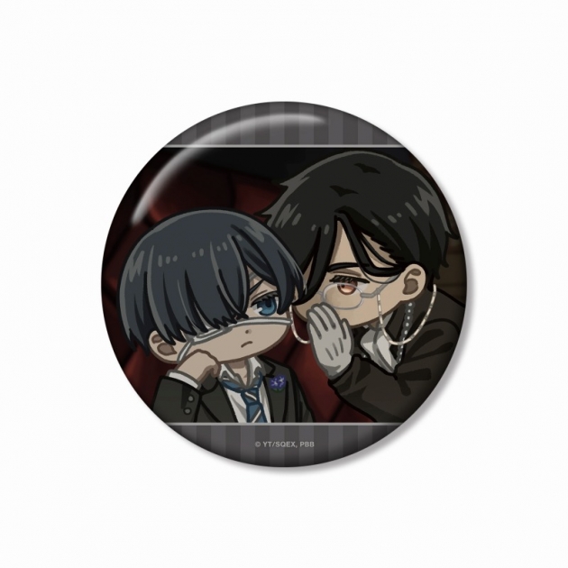 【グッズ-バッチ】TVアニメ『黒執事 -寄宿学校編-』 セバスチャン&シエル ゆるコマ 100mm缶バッジ ver.B
