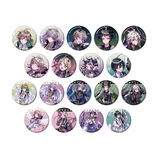 【グッズ-バッチ】ダンガンロンパシリーズ めつぶしあんこさんイラスト 天使と悪魔ver. トレーディンググリッター缶バッジ

