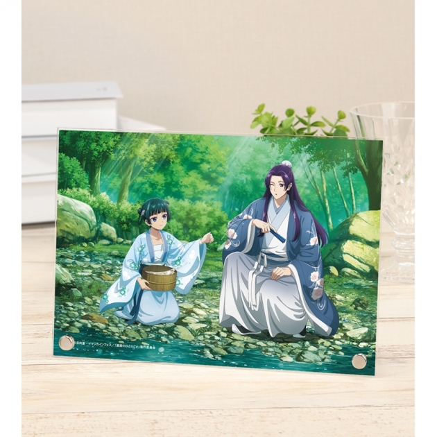 【グッズ-置きもの】TVアニメ『薬屋のひとりごと』 描き下ろし 猫猫&壬氏 水遊びver. A5アクリルパネル
