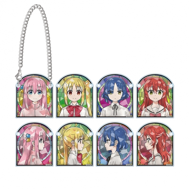 【グッズ-キーホルダー】アニメ「ぼっち・ざ・ろっく!」 トレーディング Aure Glass アクリルドアプレート風チャーム
