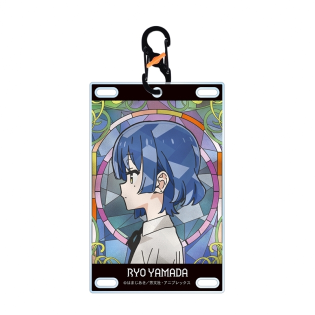 【グッズ-キーホルダー】アニメ「ぼっち・ざ・ろっく!」 山田リョウ Aure Glass カラビナ付きカード型アクリルキーホルダー
