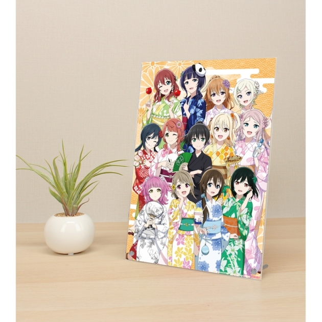 【グッズ-置きもの】ラブライブ!虹ヶ咲学園スクールアイドル同好会 (ニジガク) 描き下ろし 集合 縁日ver. A4アクリルパネル
