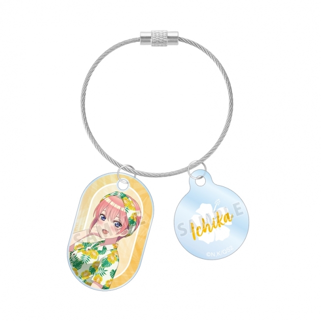 【グッズ-キーホルダー】五等分の花嫁* 描き下ろし 中野一花 アロハシャツver. 2連ワイヤーアクリルキーホルダー【アニメイト先行販売】
