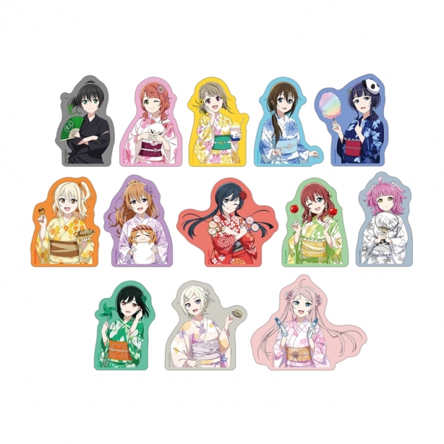 【グッズ-ステッカー】ラブライブ!虹ヶ咲学園スクールアイドル同好会 (ニジガク) 描き下ろし 縁日ver. トレーディングダイカットステッカー
