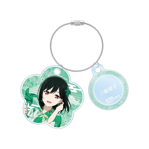 【グッズ-キーホルダー】ラブライブ!虹ヶ咲学園スクールアイドル同好会 (ニジガク) 描き下ろし 三船栞子 縁日ver. 2連ワイヤーアクリルキーホルダー
