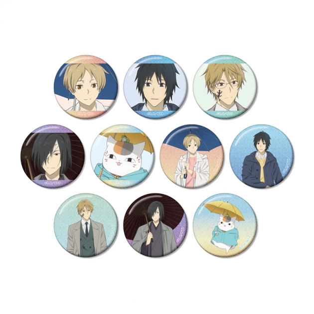 【グッズ-バッチ】夏目友人帳 描き下ろし 雨の日ver. トレーディンググリッター缶バッジ

