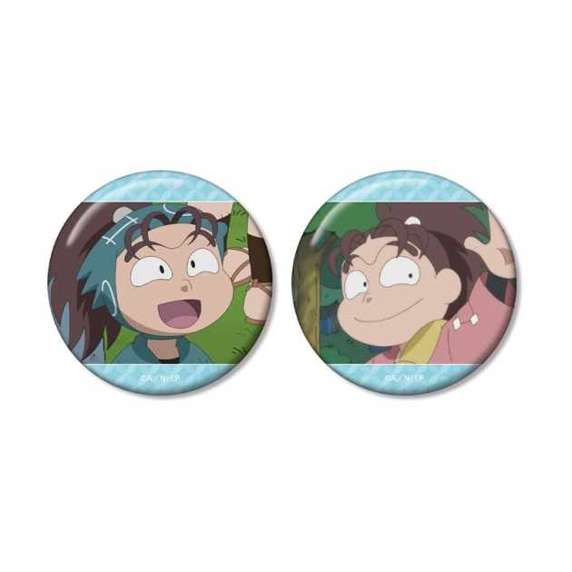【グッズ-バッチ】忍たま乱太郎 山村喜三太 場面写缶バッジ2個セット
