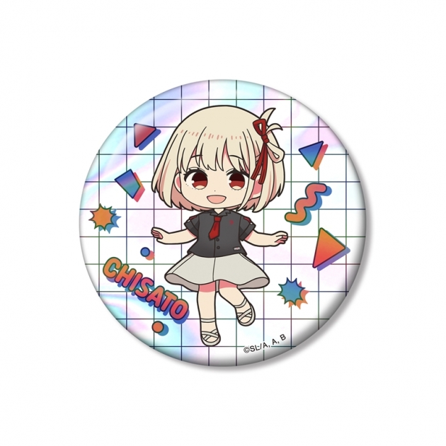 【グッズ-バッチ】TVアニメ「リコリス・リコイル」 meagratiaコラボ 錦木千束 ちびキャラ 75mmオーロラ缶バッジ ver.B
