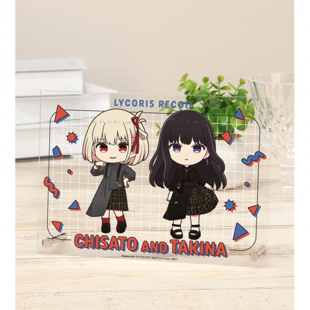 【グッズ-置きもの】TVアニメ「リコリス・リコイル」 meagratiaコラボ 錦木千束&井ノ上たきな ちびキャラ A5アクリルパネル ver.A
