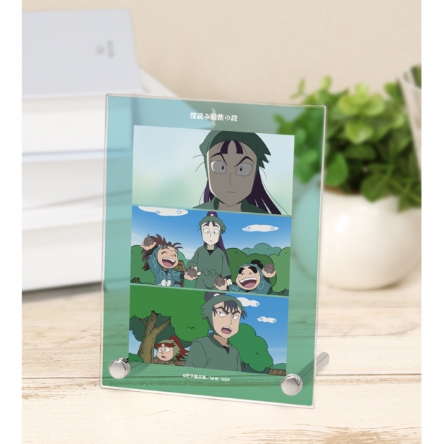 【グッズ-置きもの】忍たま乱太郎 深読み厳禁の段 場面写A6アクリルパネル
