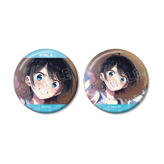 【グッズ-バッチ】TVアニメ『彼女、お借りします』 更科瑠夏 デートビジュアル 缶バッジ2個セット
