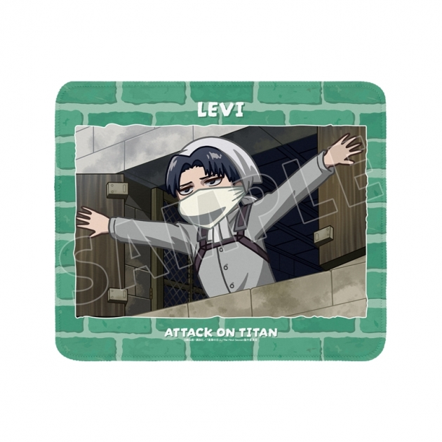 【グッズ-マウスパッド】TVアニメ『進撃の巨人』 リヴァイ ゆるコマ マウスパッド
