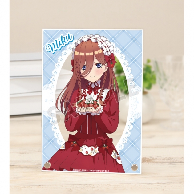 【グッズ-置きもの】五等分の花嫁* 描き下ろし 中野三玖 ショートケーキイメージコーデver. A5アクリルパネル【アニメイト先行販売】
