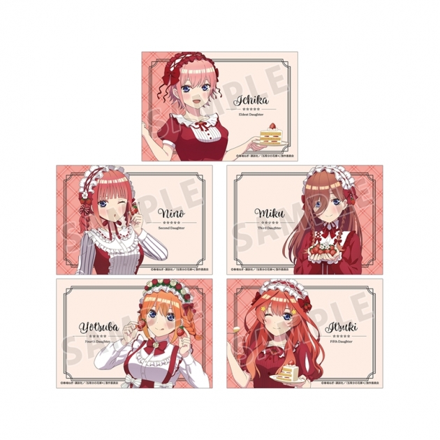 【グッズ-ブロマイド】五等分の花嫁* 描き下ろし ショートケーキイメージコーデver. ブロマイド5枚セット【アニメイト先行販売】
