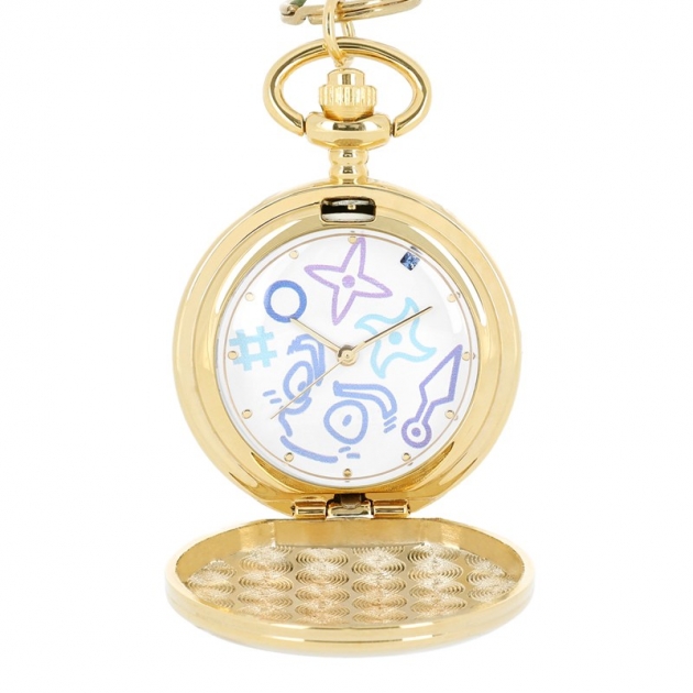 【グッズ-時計】忍たま乱太郎 土井半助 ラインアート 懐中時計
