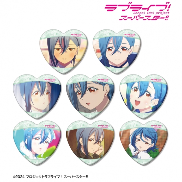 【グッズ-バッチ】ラブライブ!スーパースター!! トレーディング 若菜四季オンリー 場面写ハート型缶バッジ
