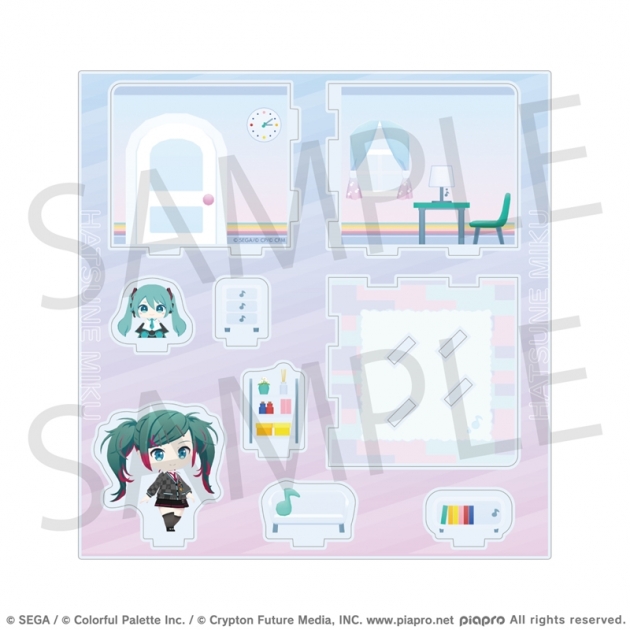 【グッズ-スタンドポップ】プロジェクトセカイ カラフルステージ! feat. 初音ミク マイセカイ アクリルルームジオラマ はじまりのメロディルームシリーズ 教室のセカイの初音ミク
