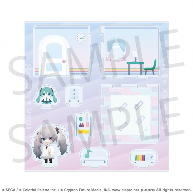 【グッズ-スタンドポップ】プロジェクトセカイ カラフルステージ! feat. 初音ミク マイセカイ アクリルルームジオラマ はじまりのメロディルームシリーズ 誰もいないセカイの初音ミク
