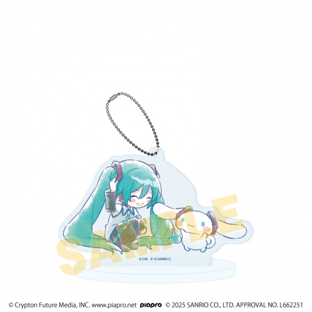 【グッズ-キーホルダー】初音ミク×シナモロール アクリルスタンドキーホルダー21/(グラフアートイラスト)
