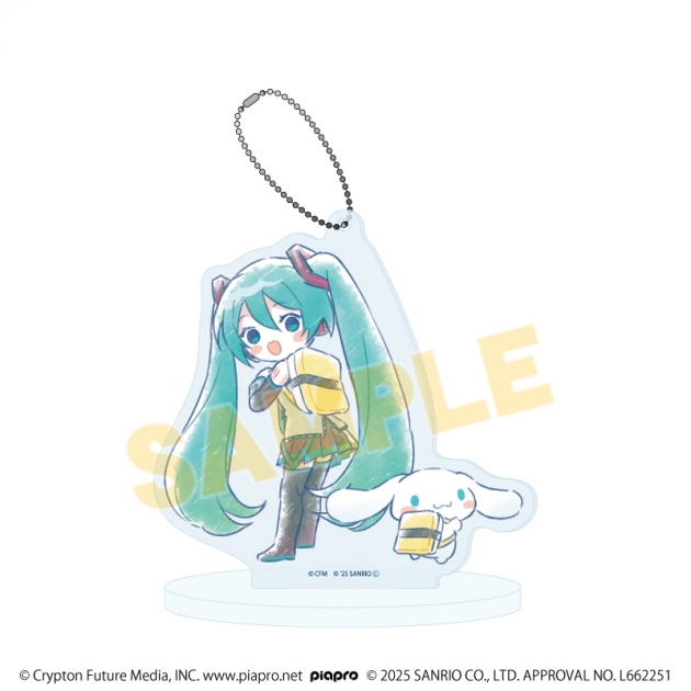 【グッズ-キーホルダー】初音ミク×シナモロール アクリルスタンドキーホルダー23/(グラフアートイラスト)
