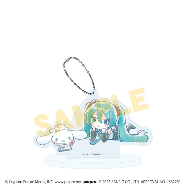 【グッズ-キーホルダー】初音ミク×シナモロール アクリルスタンドキーホルダー24/(グラフアートイラスト)
