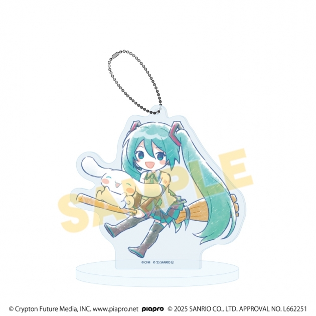 【グッズ-キーホルダー】初音ミク×シナモロール アクリルスタンドキーホルダー26/(グラフアートイラスト)
