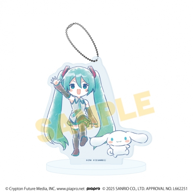 【グッズ-キーホルダー】初音ミク×シナモロール アクリルスタンドキーホルダー27/(グラフアートイラスト)
