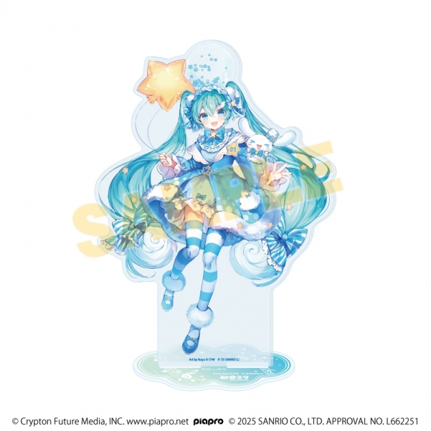 【グッズ-スタンドポップ】初音ミク×シナモロール BIGアクリルスタンド01/(コラボイラスト)
