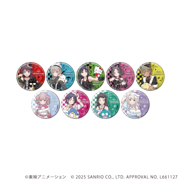 【グッズ-バッチ】ガールズバンドクライ×サンリオキャラクターズ ホログラム缶バッジ(57mm)01/ブラインド(全9種) 等身デザイン(コラボイラスト)
