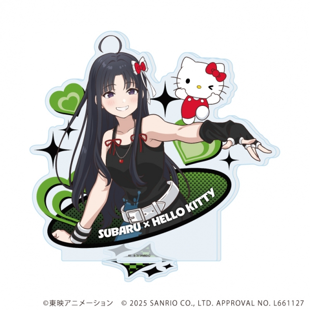 【グッズ-スタンドポップ】ガールズバンドクライ×サンリオキャラクターズ アクリルスタンド03/安和 すばる×ハローキティ(コラボイラスト)
