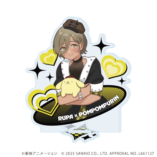 【グッズ-スタンドポップ】ガールズバンドクライ×サンリオキャラクターズ アクリルスタンド05/ルパ×ポムポムプリン(コラボイラスト)
