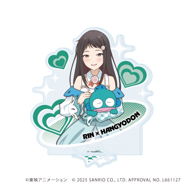 【グッズ-スタンドポップ】ガールズバンドクライ×サンリオキャラクターズ アクリルスタンド08/リン×ハンギョドン(コラボイラスト)
