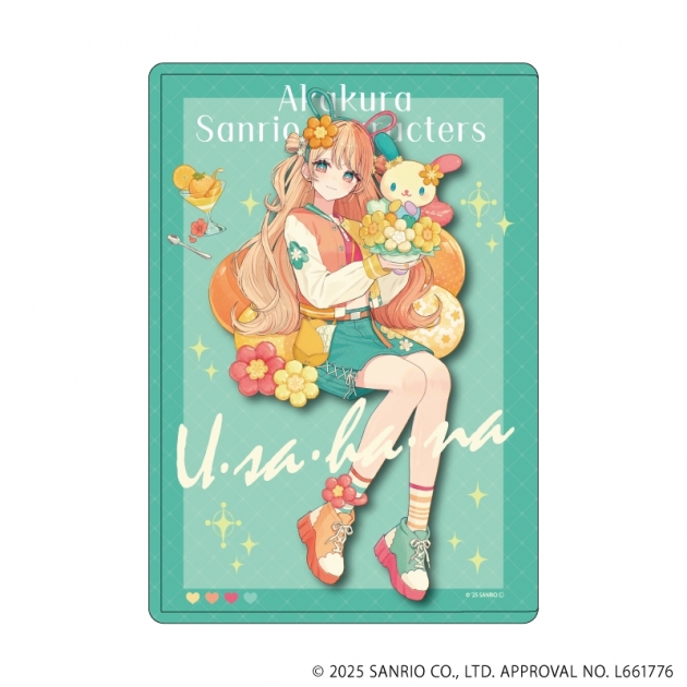【グッズ-カードケース】赤倉 × サンリオキャラクターズ キャラクリアケース28/ウサハナ(コラボイラスト)
