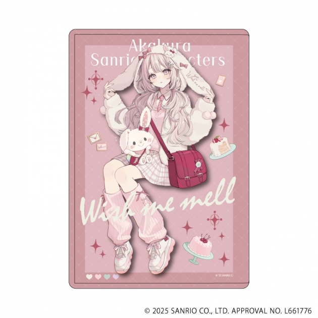 【グッズ-カードケース】赤倉 × サンリオキャラクターズ キャラクリアケース30/ウィッシュミーメル(コラボイラスト)
