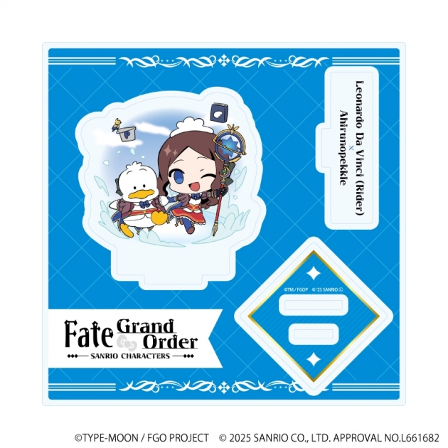 【グッズ-スタンドポップ】Fate/Grand Order × サンリオキャラクターズ アクリルスタンドプレート20/ライダー/レオナルド・ダ・ヴィンチ×あひるのペックル(コラボイラスト)
