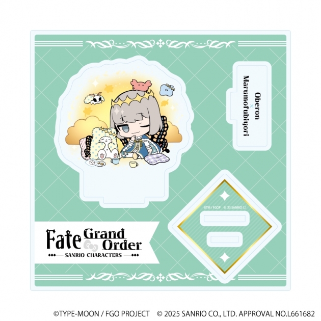 【グッズ-スタンドポップ】Fate/Grand Order × サンリオキャラクターズ アクリルスタンドプレート27/オベロン×まるもふびより(コラボイラスト)
