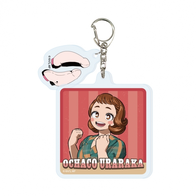 【グッズ-キーホルダー】僕のヒーローアカデミア 2連アクリルキーホルダー 麗日お茶子 アメリカンレトロVer.
