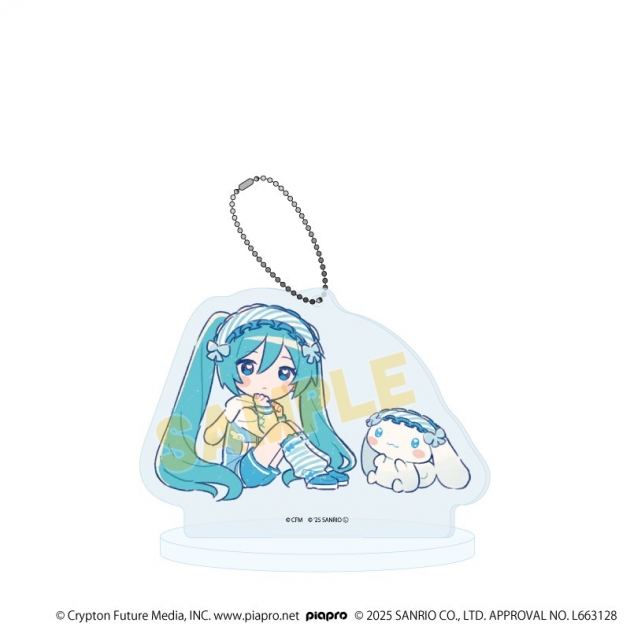 【グッズ-キーホルダー】初音ミク×シナモロール アクリルスタンドキーホルダー29/(グラフアートイラスト)
