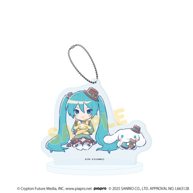 【グッズ-キーホルダー】初音ミク×シナモロール アクリルスタンドキーホルダー32/(グラフアートイラスト)
