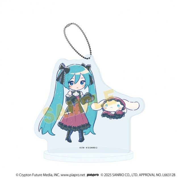 【グッズ-キーホルダー】初音ミク×シナモロール アクリルスタンドキーホルダー33/(グラフアートイラスト)
