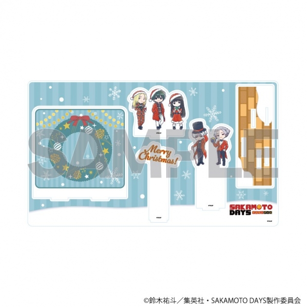 【グッズ-スタンドポップ】SAKAMOTO DAYS プレミアム アクリルジオラマプレート12/デザインB クリスマスver.(グラフアートイラスト)
