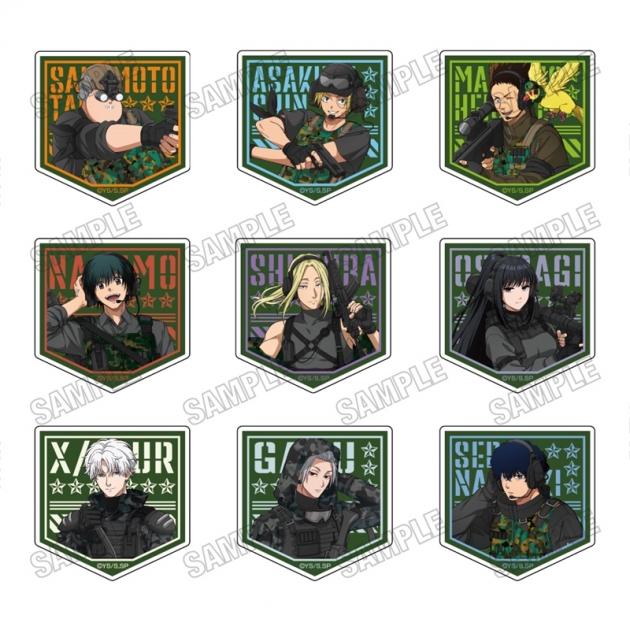 【グッズ-バッチ】TVアニメ『SAKAMOTO DAYS』 描き下ろしアクリルバッジコレクション【サバイバルゲームver.】