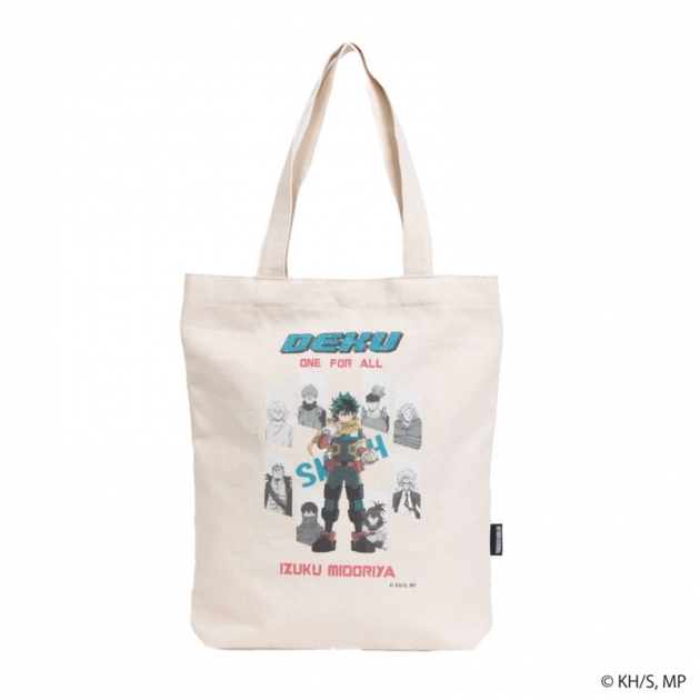 【グッズ-バッグ】僕のヒーローアカデミア クラックプリントキャンバストート　緑谷出久 キナリ

