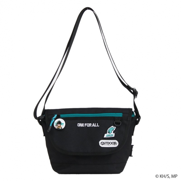 【グッズ-バッグ】僕のヒーローアカデミア ×OUTDOOR PRODUCTS缶バッチ付きフラップショルダー ターコイズ
