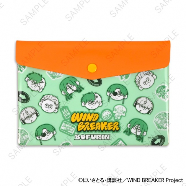 【グッズ-ファイル】WIND BREAKER nhutoons エンベロープケース(フェイスパターン)
