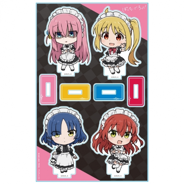 【グッズ-スタンドポップ】アニメ「ぼっち・ざ・ろっく!」 アクリルキャラスタンド ひとり&虹夏&リョウ&郁代 メイド服ver. デフォルメキャラ
