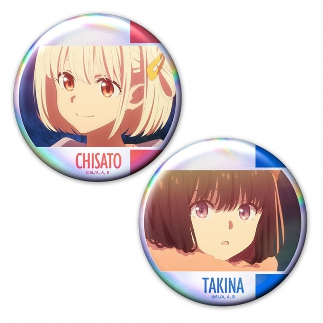 【グッズ-バッチ】リコリス・リコイル ホログラム缶バッジ2個セット 千束&たきな vol.1
