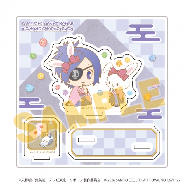 【グッズ-スタンドポップ】家庭教師ヒットマンREBORN!×SANRIO CHARACTERS アクリルスタンドプレート19/クローム髑髏×ウィッシュミーメル(コラボイラスト)