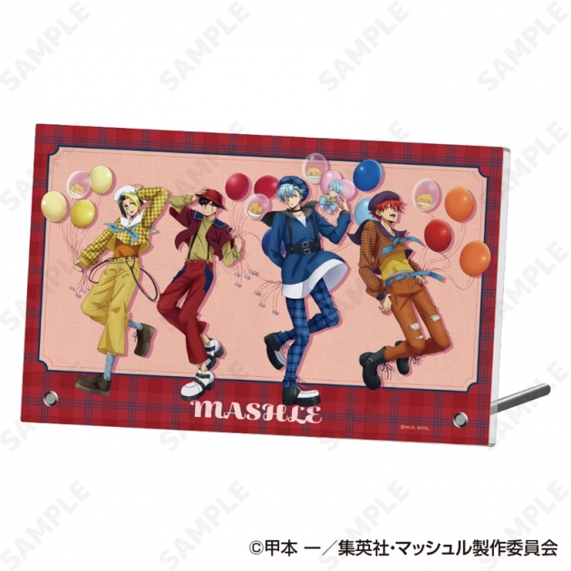 【グッズ-置きもの】マッシュル-MASHLE- アクリルパネル A.マッシュ、ランス、フィン、ドット[checkered clothes]
