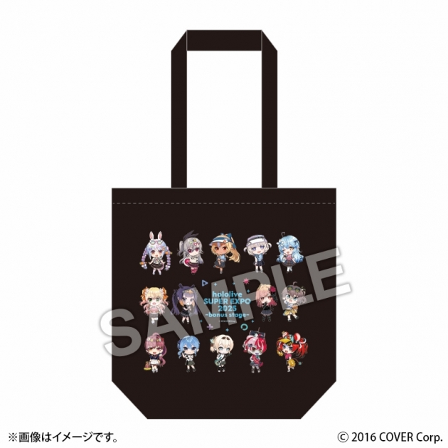 【グッズ-バッグ】ホロライブ hololive SUPER EXPO 2025 後夜祭 ~bonus stage~ トートバッグ ブラック
